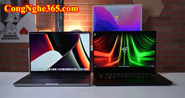 So sánh máy tính xách tay Latop MacBook Pro 14 inch 2021 và Razer Blade 14 2022 dành cho game thủ